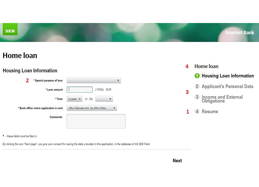 seb home loan application expert review